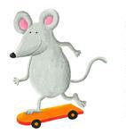 Mouse on skates